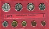Bundesrepublik Deutschland 10,68 DM, Kursmünzensatz mit 5 DM Silberadler Hamburg -