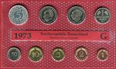 Bundesrepublik Deutschland 10,68 DM, Kursmünzensatz mit 5 DM Silberadler Karlsruhe -