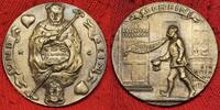 Germany Deutschland Karl Götz Medaille Bronzemedaille Bronze Schein und Sein Kaiser Wilhelm II. als Bettler und Herz König Antik vergoldet -