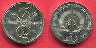 DDR 10 Mark Silbergedenkmünze 500. Todestag Johannes Gutenberg -