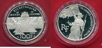 Frankreich 100 Francs Silbermünze 200 Jahre Louvre -