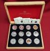 Kanada 12 x 10 Dollar Silbermünzen, je 1/2 Unze Silber Kollektion - Oh Canada - kanadische Wahrzeichen -