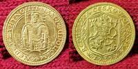 Tschechoslowakei Czechoslovakia 1 Dukat Ducat St. Wenzel Duke Wenceslas Low Mintage only 13178 -
