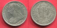 England Großbritannien United Kingdom 1/2 Crown Queen Victoria 3rd portrait -