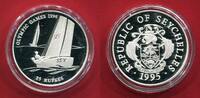 Seychellen 25 Rupees Silbermünze Olympische Spiele 1996 Atlanta - Segeln -