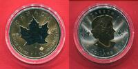 Kanada 5 Dollars Silbermünze Maple Leaf (verfeinert mit 24-Karat-Gold & schwarzen Ruthenium, sehr selten/rar) -