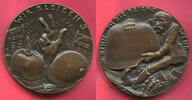 Deutschland Germany Karl Goetz Bronzemedaille 1914 - 1919 Rin in die Reichswehr Noske Wir bleiben 3 mit Goetz Randpunze -