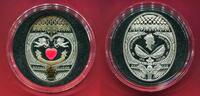 Niue 1 Dollar Silbermünze Love Love Love (teilvergoldet) -