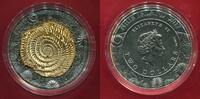 Niue Islands Inseln 2 Dollars Evolution of Earth - Nummulites - Rhutenium Plating Partly Gilt High Relief -