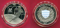 Frankreich 10 Euro Silbermünze Rugby - Racing Metro (m. Farbapplikation) -