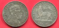Äthopien Ethiopia 1 Birr Kaiser Menelik II 1889 - 1931 -