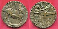 Weimarer Republik Karl Goetz Medaille Bronze Gußmedaille Auf die Zensur des Deutschen Volksliederbuches -