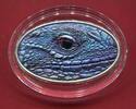 Niue 2 Dollars Silbermünze Blue Iguana (1 oz, m. Farbauflage) -