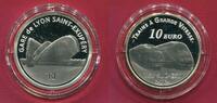 Frankreich 10 Euro Silbermünze Gare de Lyon - Saint-Exupery (TGV) -