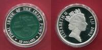 Fidschi 10 Dollars Silbermünze Der Grünachat - Rock of Cashel Irland (1 oz, m. Farbauflage) -