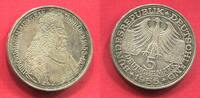 Bundesrepublik Deutschland 5 DM Gedenkmünze Silber 300. Geburtstag Ludwig Wilhelm Markgraf v. Baden sog. Türkenlouis -