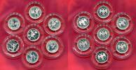 Russland Russia 7 x 1 Rubel Silber Weltjugendspiele -