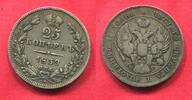Russland Russia 25 Kopeken Kopecks Nikolaus Nicholas I. Nikolay Iossa -