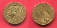 USA 5 Dollars Dollar Half eagle 1909 Indian Head Indianerkopf Philadelphia Mint ohne Münzzeichen vz
