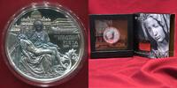 Niue Inseln Islands 5 Dollars 2 Oz Unzen Silber Silver Masterpieces of Sculpture Pieta Hohes Relieff -