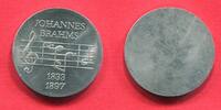 Eastern Germany DDR GDR 5 Mark Ohne Nominal 75. Todestag von Johannes Brahms 1833 - 1897 Einseitiger Aluminiumabschlag -
