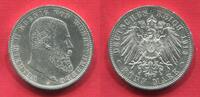 Württemberg 5 Mark Silbermünze 1913 Kursmünze, König Wilhelm II prfr. f. stgl. winz. kratzer rev. Kl