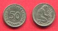 BRD Bundesrepublik Deutschland, FRG, Germany 50 Pfennig Bank Deutscher Länder Fehlprägung Mint Error Mule -
