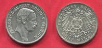 Sachsen Saxony Germany Empire Kaiserreich 5 Mark Silbermünze Friedrich August III. Letztes Prägejahr Last Year of Mintage -