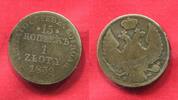 Polen Kongresspolen 15 Kopeken 1 Zloty Nicholas I (1825-1855) Nikolaus Warschau Warszawa Mint -