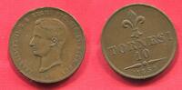 Neapel Naples Sizilien Sicily 10 Tornesi Francesco II. 1859-1861 Riffelung von Wertseite nach rechts Erhaltung ! -