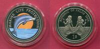 Palau 1 Dollar Cu-Ni-Münze Marine-Life Protection - Delfin (m. Farbapplikation) -