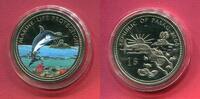 Palau 1 Dollar Cu-Ni-Münze Marine-Life Protection - Blauer Marlin (m. Farbapplikation) -