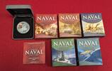 Cook Islands 5 x 1 Dollar $1 Silbermünzen Famous Naval Battles - Set of 5 Proof 1oz Silver Coins - Berühmte Seeschlachten -
