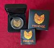 USA 1 Dollar Silbermünze mit Farbapplikation Burning Phoenix Liberty -