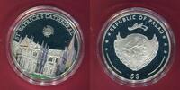 Palau 5 Dollars Silbermünze teilcoloriert World of Wonders - St.Patrick's Cathedral -
