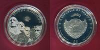 Palau 5 Dollars Silbermünze teilcoloriert World of Wonders - Mount Rushmore -