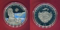 Palau 5 Dollars Silbermünze teilcoloriert World of Wonders - Statues of Easter Island -
