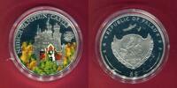 Palau 5 Dollars Silbermünze teilcoloriert World of Wonders - Neuschwanstein Castle - Schloss Neuschwanstein -
