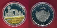 Palau 5 Dollars Silbermünze teilcoloriert World of Wonders - Stonehenge -