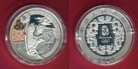 China 10 Yuan Silbermünze mit Farbapplikation Olympische Spiele 2008 Peking - Chinesische Mauer -