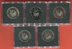 Bundesrepublik Deutschland 5 x 5 Euro Gedenkmünzen A - J Tropische Zone komplett Roter Ring Polymerring A,D,F,G,J -