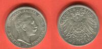 Preußen Deutsches Reich 2 Mark Silbermünze Kaiser Wilhelm II. Kursmünze Circulation Coin -