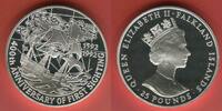 Falkland Inseln 25 Pfund 400 Jahre erste Sichtung Schiffsmotiv PP 155,6 g, 5 Unzen -