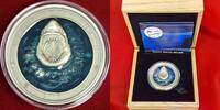 Barbados 5 Dollars Great White Shark Blue Emaeled High Relief -