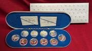 Kanada 10 x 20 Dollars Silbermünzen teilvergoldet Luftfahrt Serie II - Flugzeuge - Airplanes -