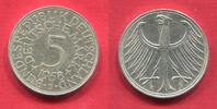 BRD Bundesrepublik Deutschland, FRG, Germany 5 DM Deutsche Mark Silberadler Jahrgang Key Date Auflage 60.000 Überdurchschnittlich erhalten -