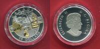 Kanada 10 Dollars Silbermünze Faszination Kanada - Ferien-Szenerie (mit 24-karätiger Teilvergoldung) -