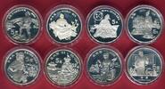 China 8 x 5 Yuan Silbermünzen Lot - Chinas Persönlichkeiten-Sima Qian,Zhang Heng u.a. -