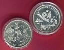 China Volksrepublik PRC 2 x 3 Yuan 1992 Chinesisches Papier & Münzgeld PP in Kapsel, leicht berührt