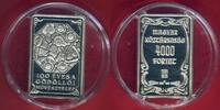 Ungarn 4000 Forint Vierecksilbermünze 100 Jahre Künstlerkolonie Gödöllö -